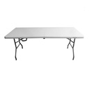 Table pliante en deux rectangulaire 183cm BLANCHE