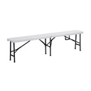 Bancs pliants en deux de 183cm blancs
