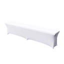 Housse de banc extensible en lycra blanc