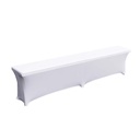 Housse de banc extensible en lycra blanc