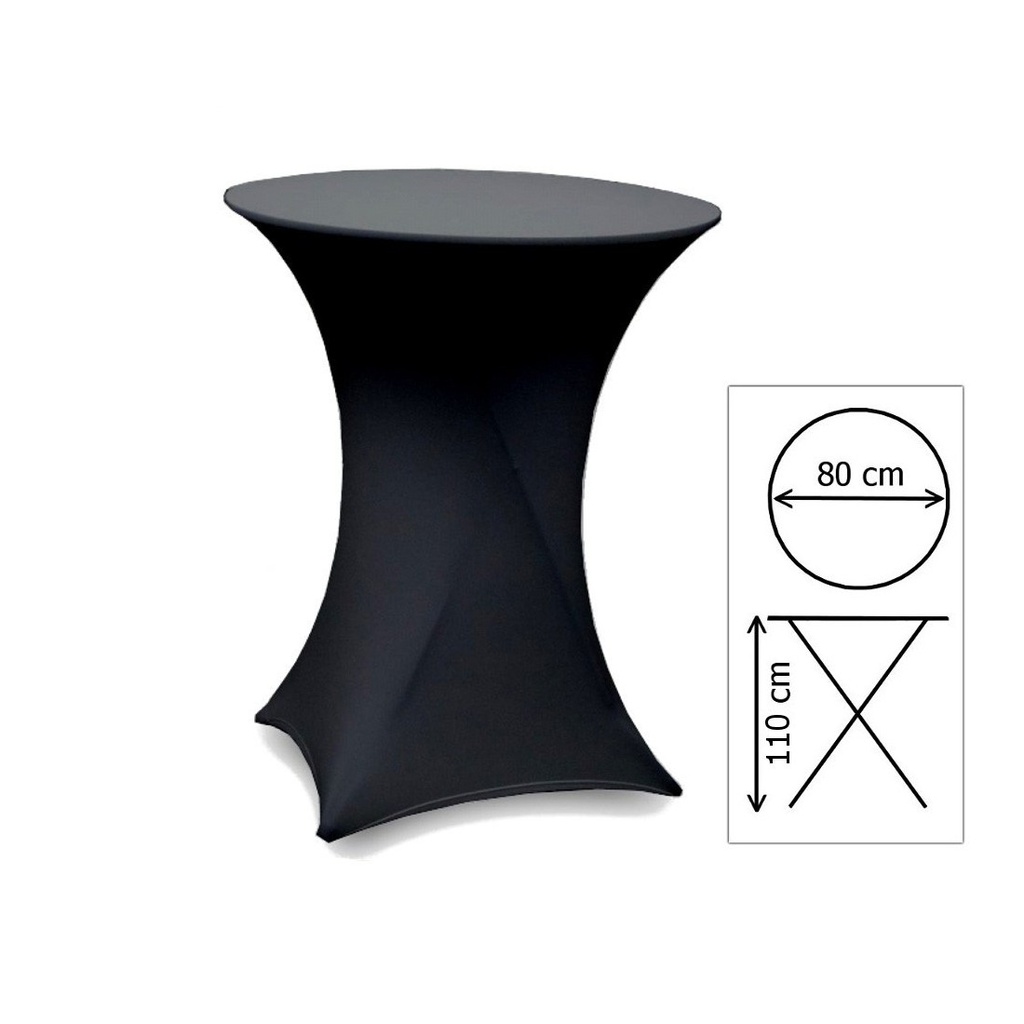 Housse pour table haute mange-debout Noir
