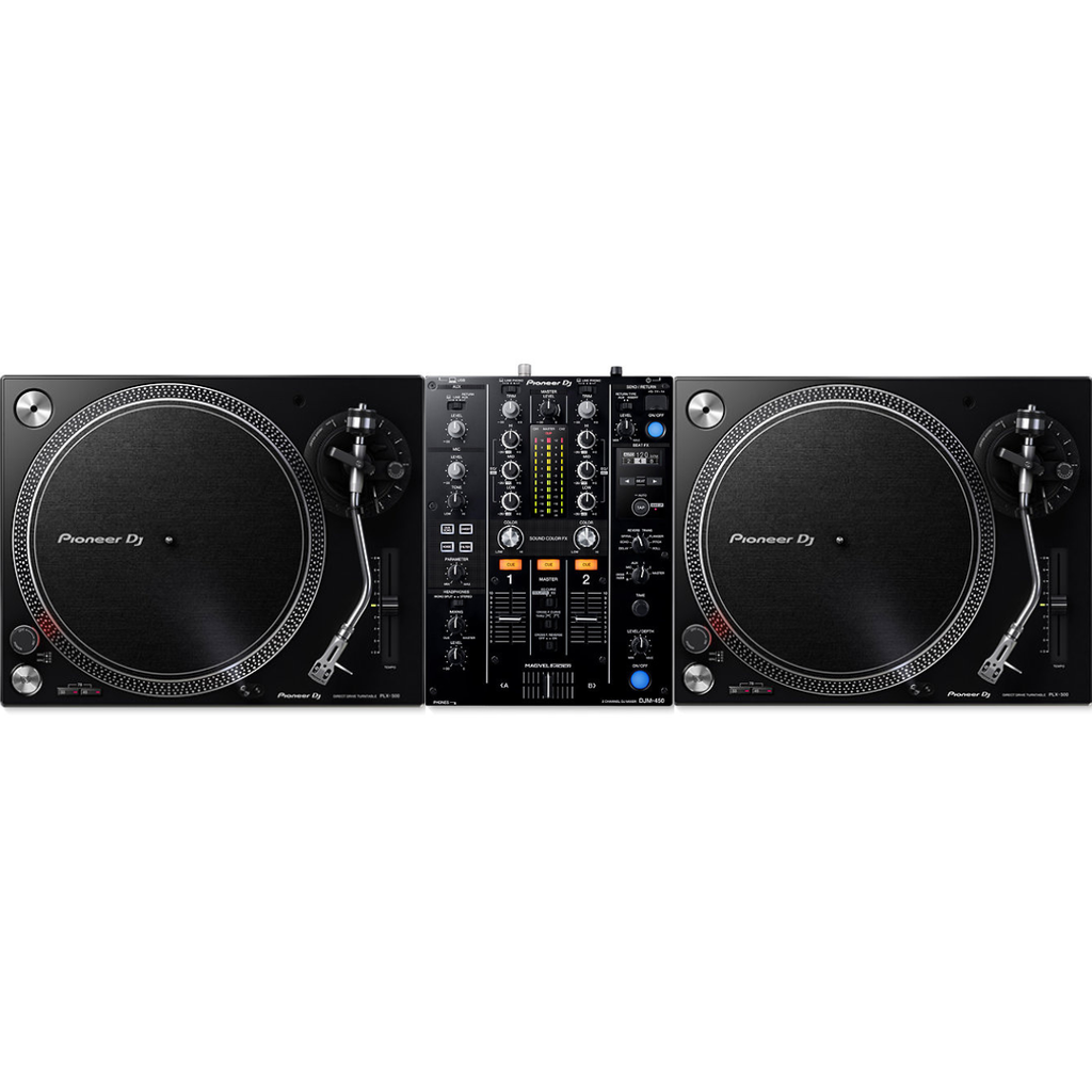 Régie Vinyle Pioneer DJM450 + 2 PLX500