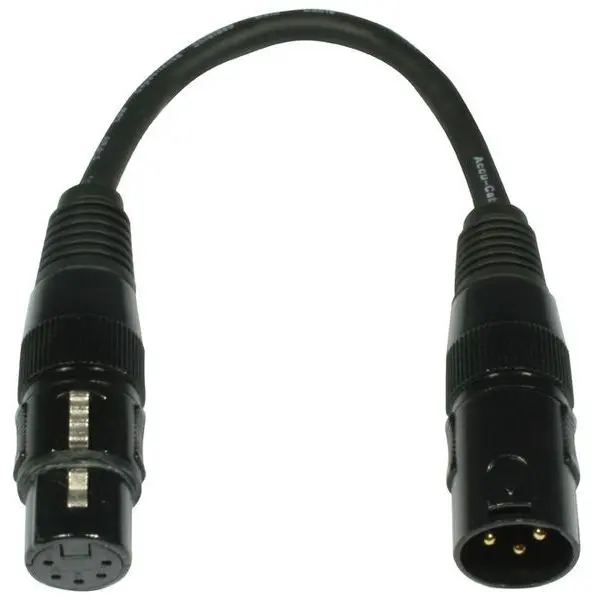 Câble DMX 3pins Mâles vers 5pins Femelles