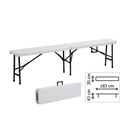 Bancs pliants en deux de 183cm blancs