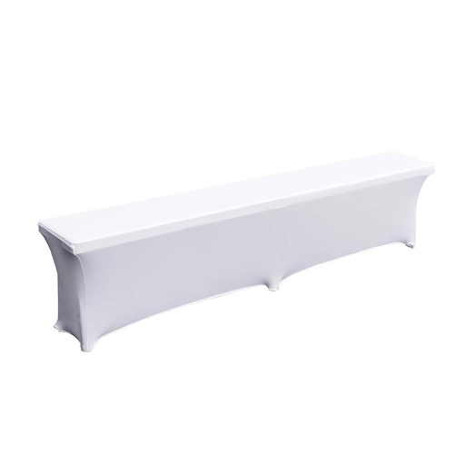Housse de banc extensible en lycra blanc