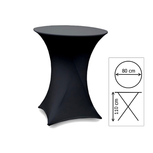 Housse pour table haute mange-debout Noir